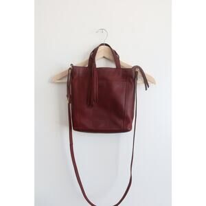 Margot New York Brandy Leather Crossbody Bag Buttery SOFT Leather with Tassel